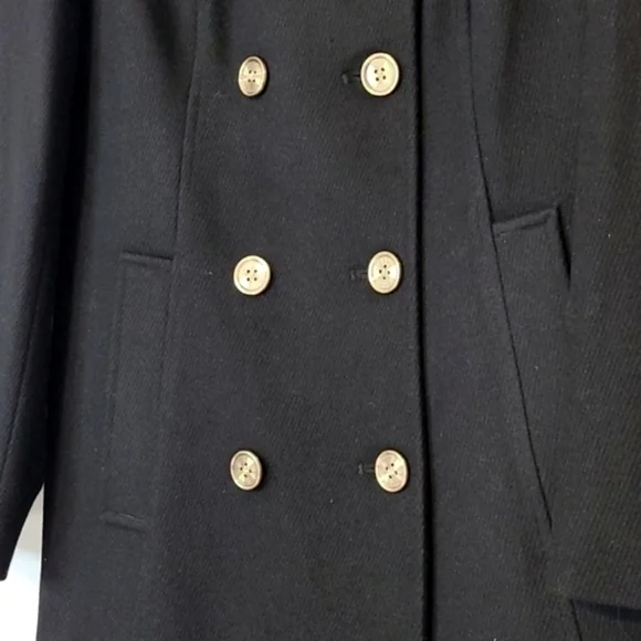 LIZ Claiborne Women's Black Double Breasted Coat